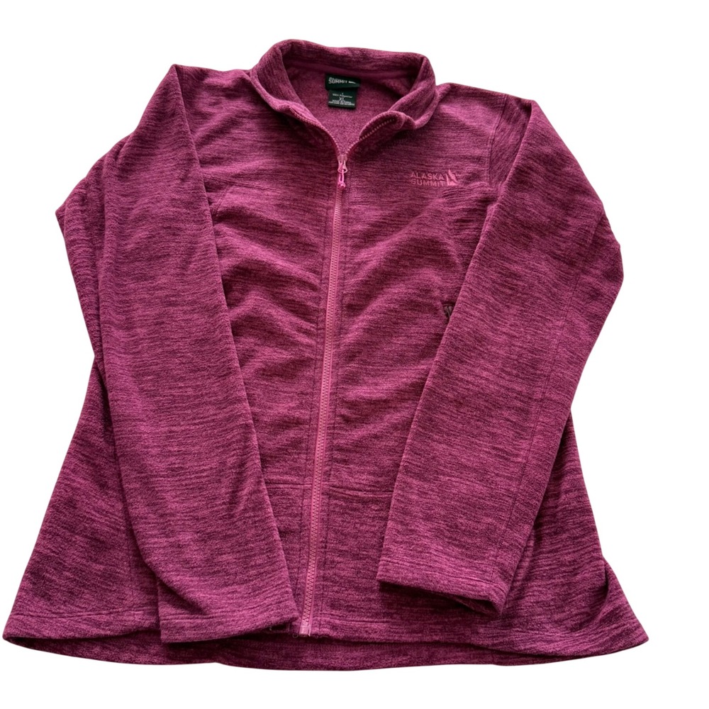 Alaska Summit Fleece Jacket Women XL Berry Pink Excellent Full Zip Mock Neck
